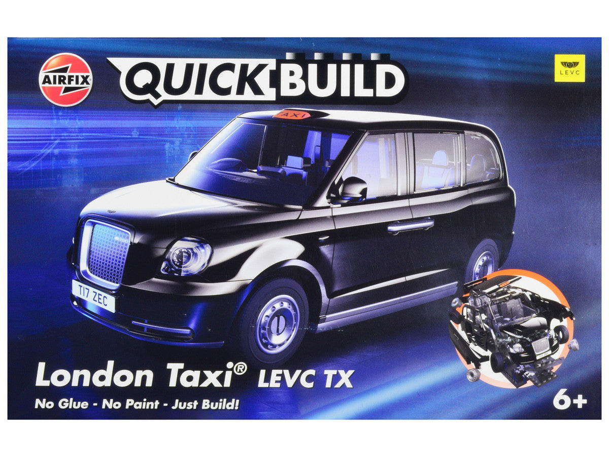 Skill 1 Model Kit London Taxi LEVC TX Black Snap Together Painted Plastic Model Car Kit by Airfix Quickbuild LuxuryLifeWay Online Store