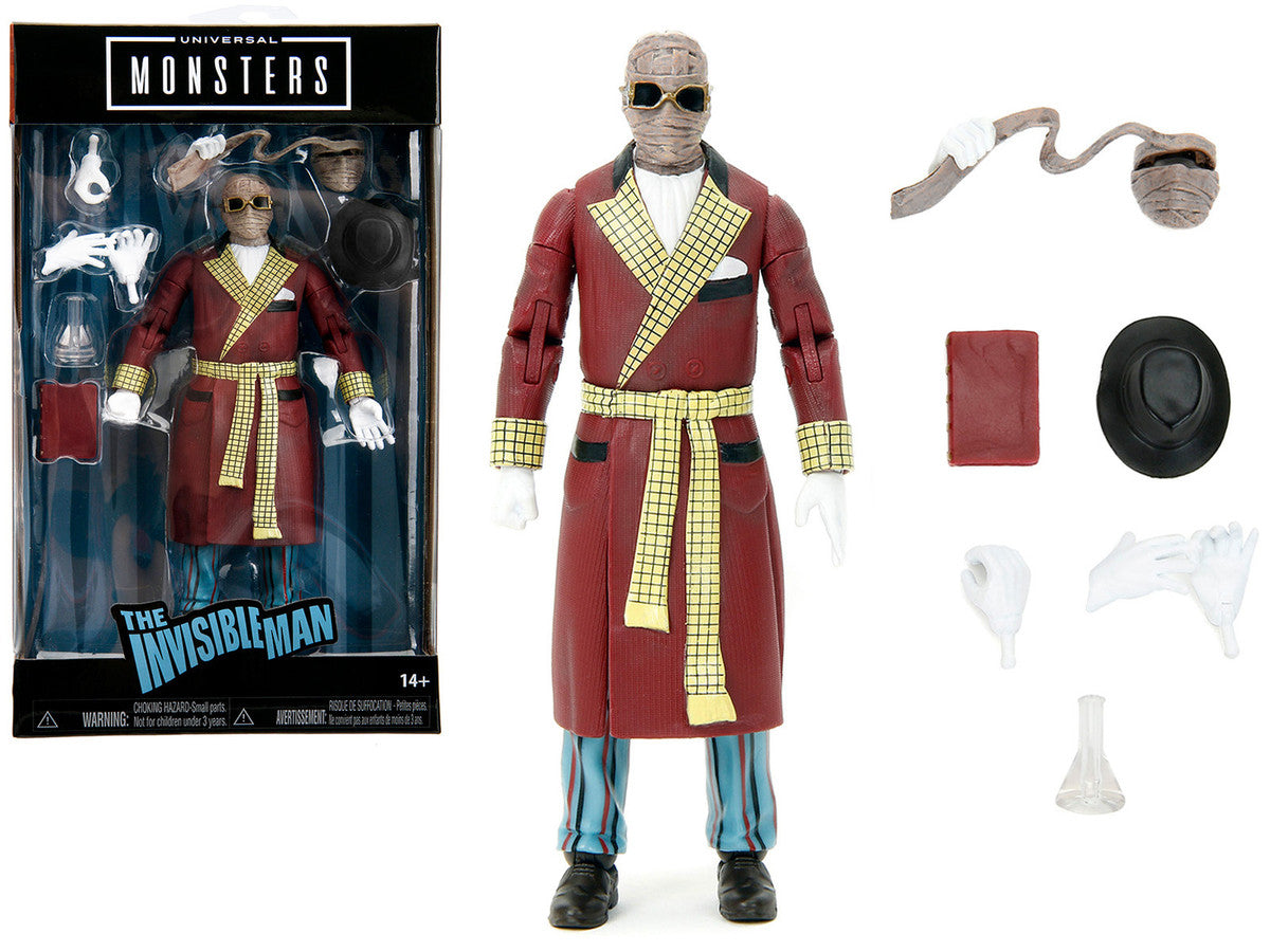 The Invisible Man 6" Moveable Figure with Accessories and Alternate Head and Hands "Universal Monsters" Series by Jada LuxuryLifeWay Online Store