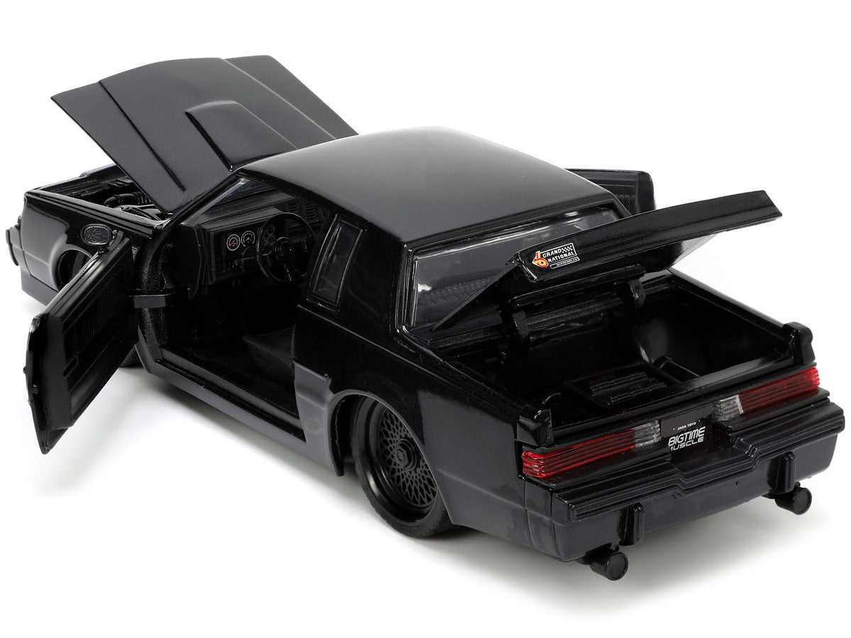 1987 Buick Grand National Black Metallic "Blackbird" "Bigtime Muscle" Series 1/24 Diecast Model Car by Jada LuxuryLifeWay Online Store