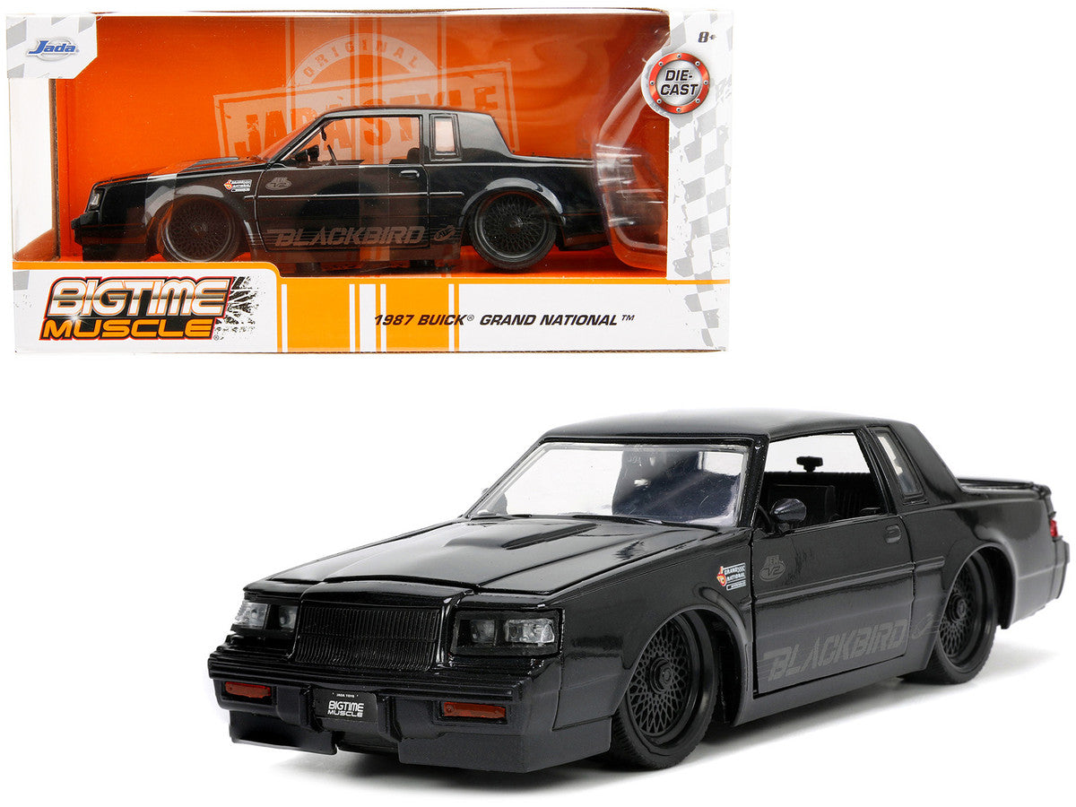 1987 Buick Grand National Black Metallic "Blackbird" "Bigtime Muscle" Series 1/24 Diecast Model Car by Jada LuxuryLifeWay Online Store