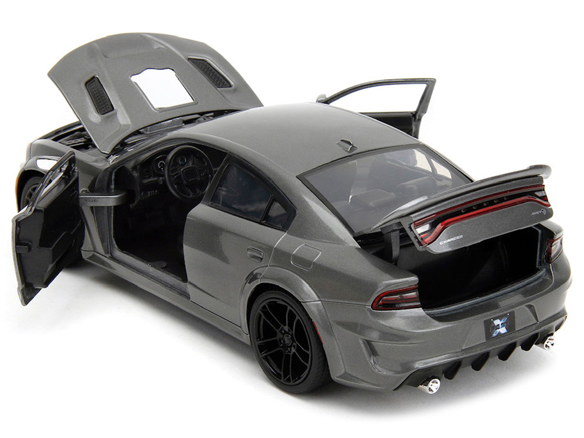 2021 Dodge Charger SRT Hellcat Gray Metallic "Fast X" (2023) Movie "Fast & Furious" Series 1/24 Diecast Model Car by Jada LuxuryLifeWay Online Store