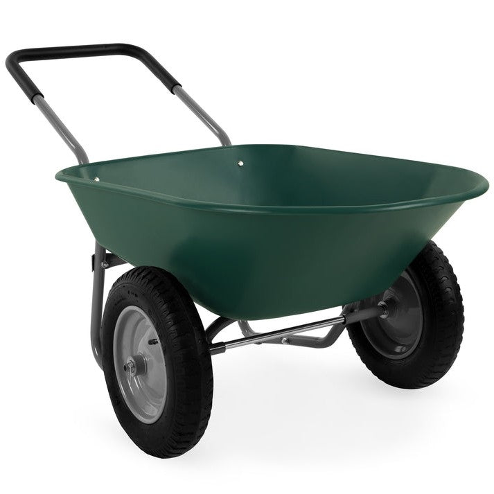 Heavy Duty 2-Wheel Multipurpose Rust Proof Wheelbarrow - Green LuxuryLifeWay Online Store
