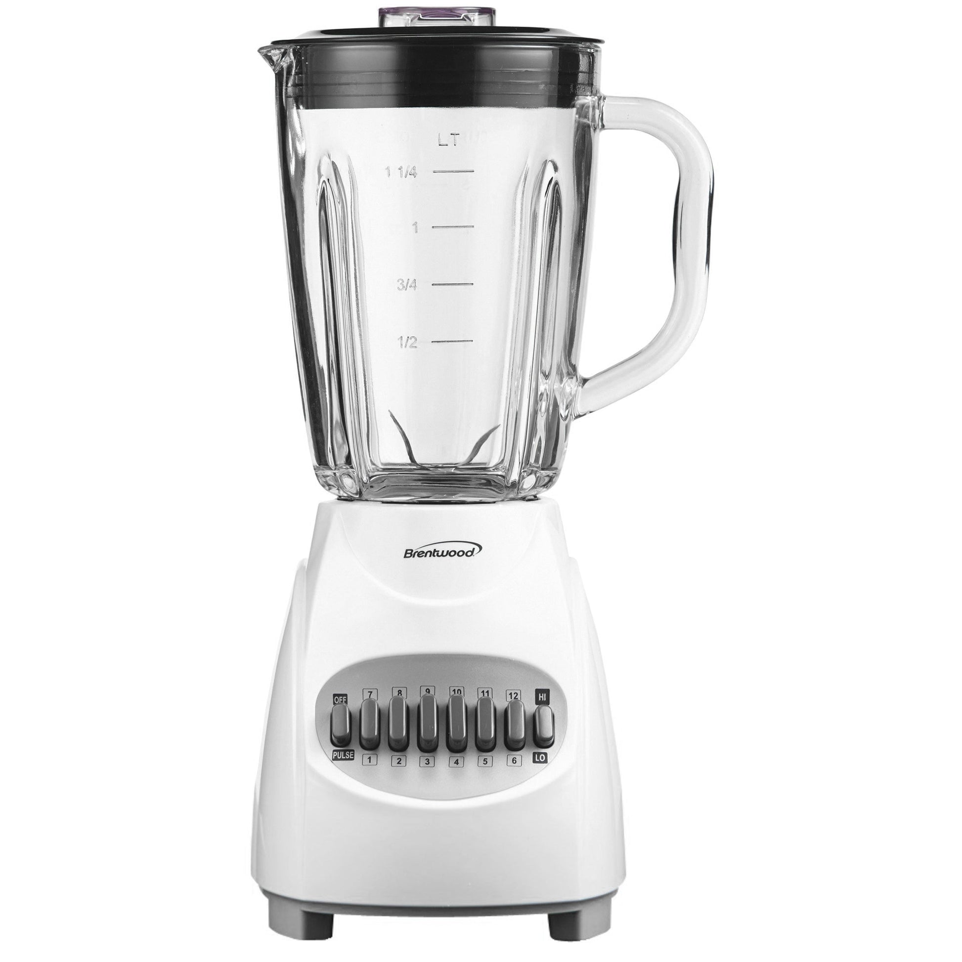Brentwood 12 Speed Blender Glass Jar -White LuxuryLifeWay Online Store