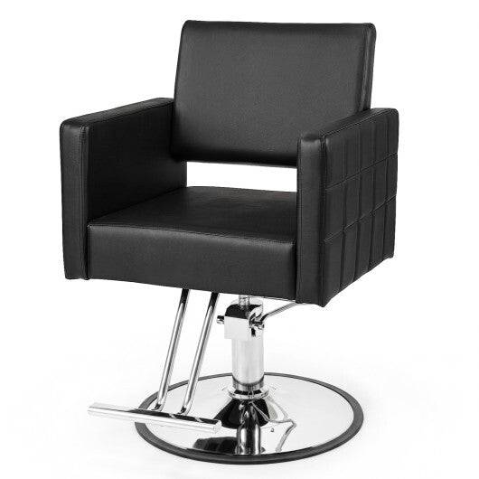 Barber Salon Chair Beauty Styling Chair with Hydraulic Pump and Adjustable Height 360?Swivel Spa Chair-Black LuxuryLifeWay Online Store
