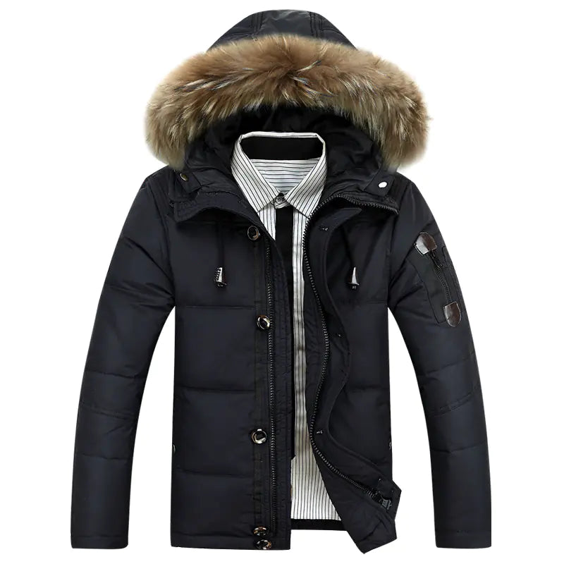 Short Solid Color Thick Down Jacket