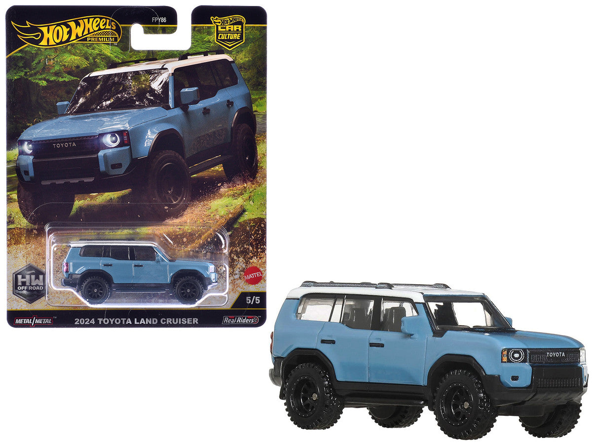 2024 Toyota Land Cruiser Blue with White Top "HW Off Road" Series Diecast Model Car by Hot Wheels LuxuryLifeWay Online Store