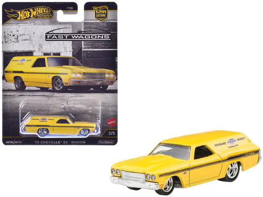 1970 Chevrolet Chevelle SS Wagon "Yenko" Yellow "Fast Wagons" Series Diecast Model Car by Hot Wheels LuxuryLifeWay Online Store