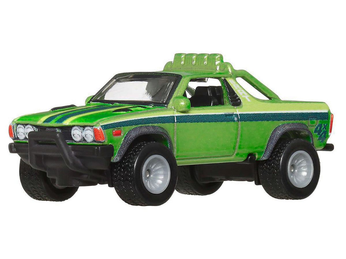 Subaru BRAT Utility Truck Green Metallic with Stripes "HW Off Road" Series Diecast Model Car by Hot Wheels LuxuryLifeWay Online Store