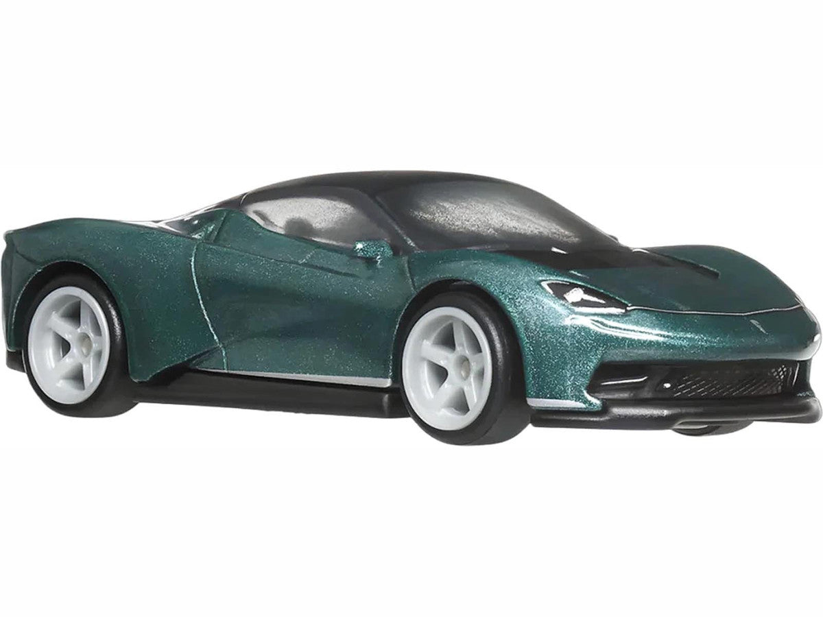 Automobili Pininfarina Battista Green Metallic with Black Top "Euro Speed" Series Diecast Model Car by Hot Wheels LuxuryLifeWay Online Store