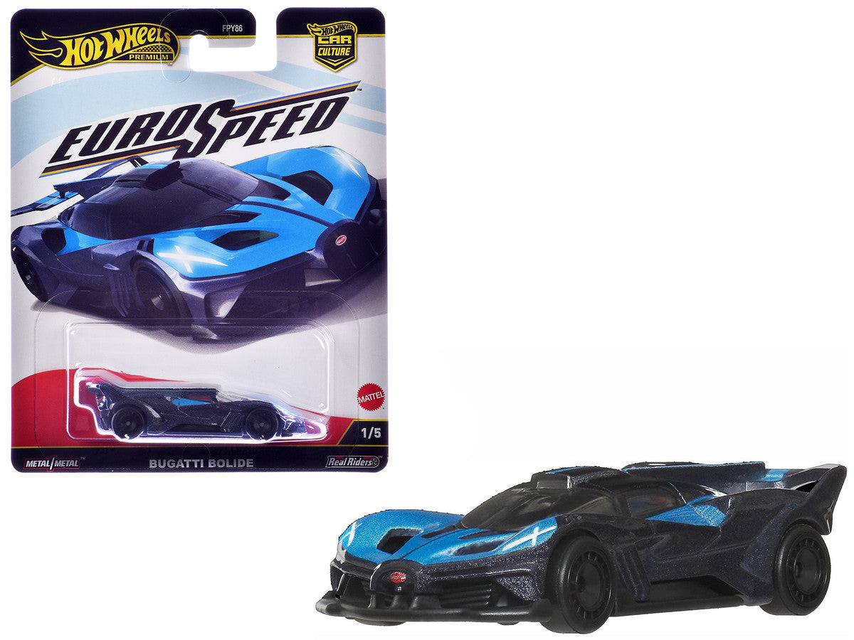 Bugatti Bolide Blue and Dark Blue Metallic "Euro Speed" Series Diecast Model Car by Hot Wheels LuxuryLifeWay Online Store