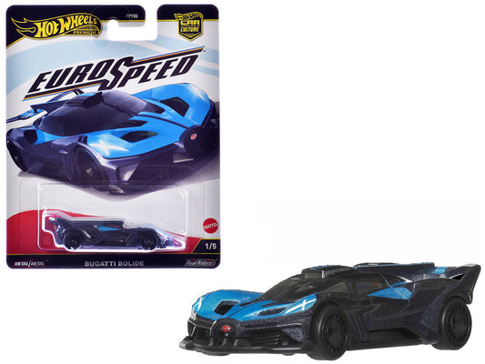 Bugatti Bolide Blue and Dark Blue Metallic "Euro Speed" Series Diecast Model Car by Hot Wheels LuxuryLifeWay Online Store