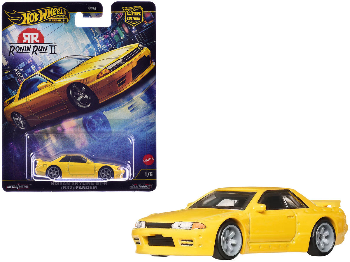 Nissan Skyline GT-R (R32) Pandem RHD (Right Hand Drive) Yellow "Ronin Run II" Series Diecast Model Car by Hot Wheels LuxuryLifeWay Online Store