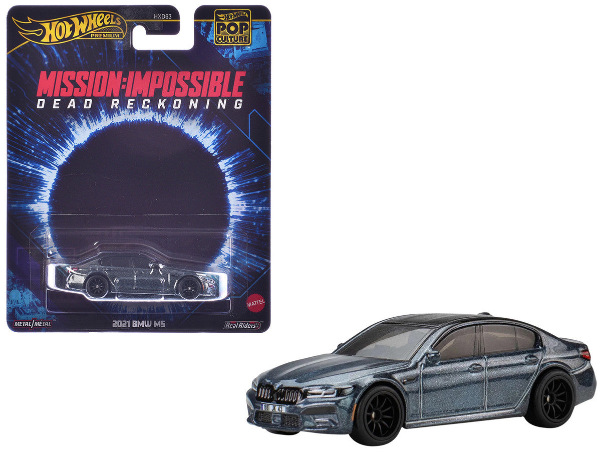 2021 BMW M5 Gray Metallic with Black Top "Mission: Impossible – Dead Reckoning" (2023) Movie "Pop Culture" Series Diecast Model Car by Hot Wheels LuxuryLifeWay Online Store