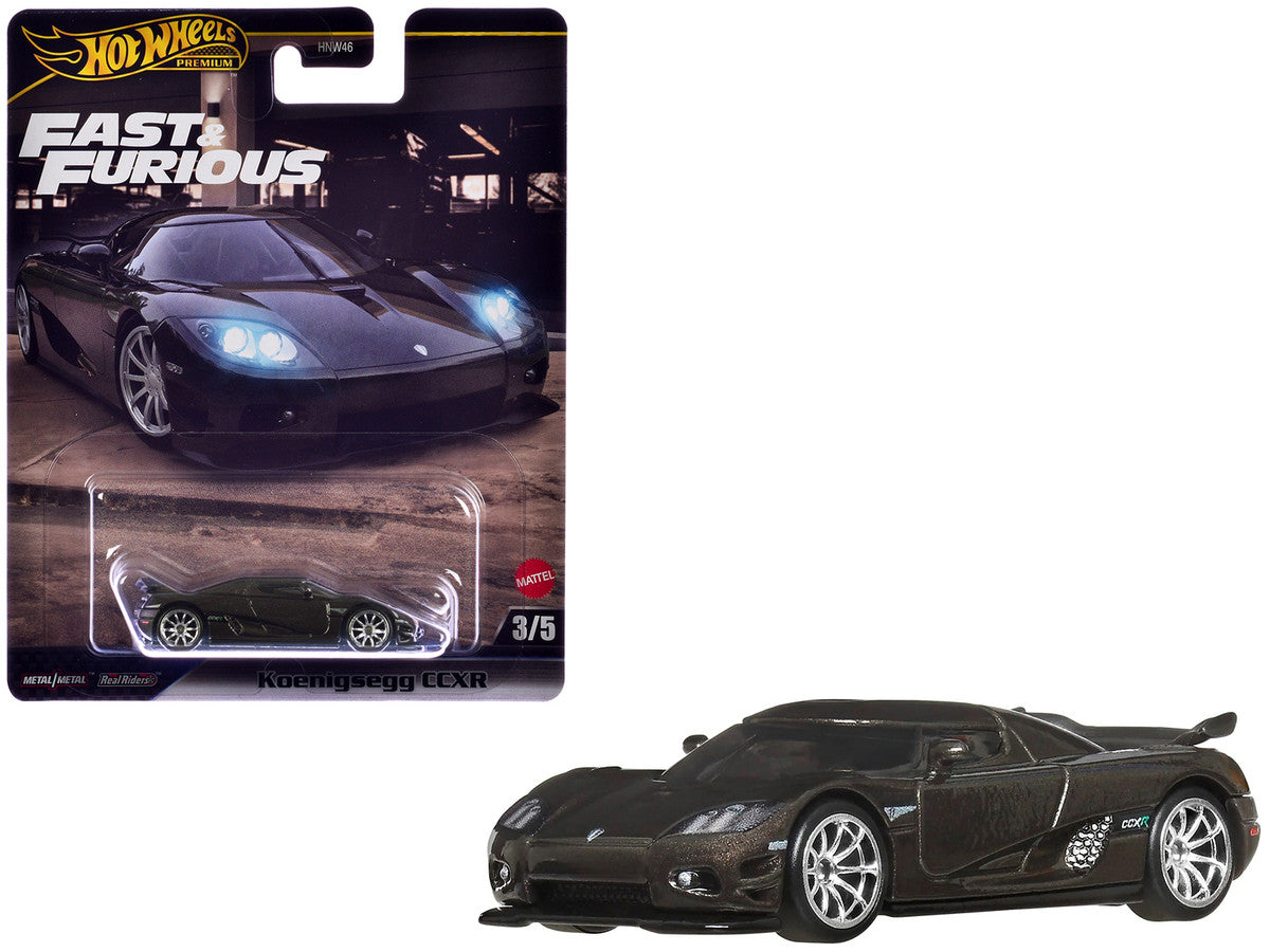 Koenigsegg CCXR Dark Gray Metallic "Fast Five" (2011) Movie "Fast & Furious" Series Diecast Model Car by Hot Wheels LuxuryLifeWay Online Store