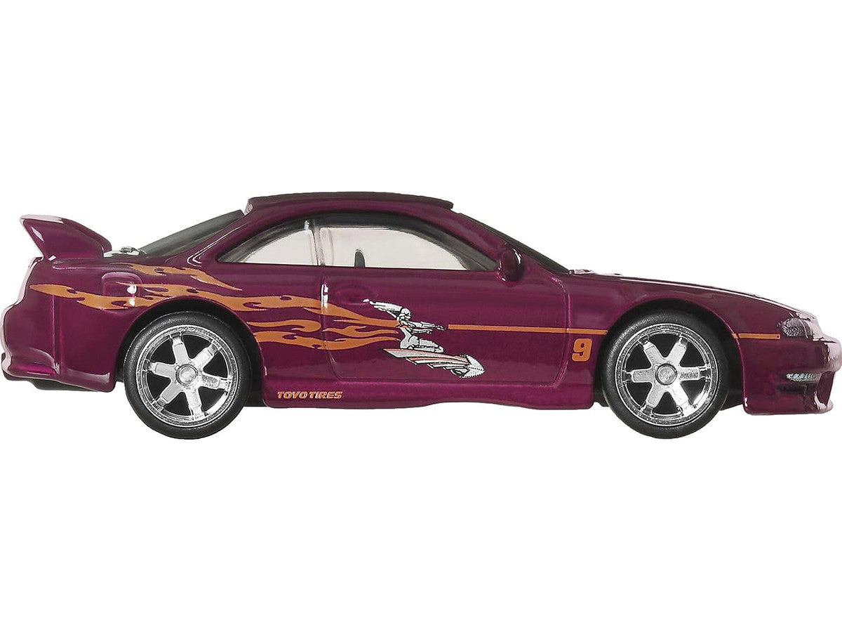 Nissan 240SX (S14) RHD (Right Hand Drive) Maroon with Graphics "The Fast and the Furious" (2001) Movie "Fast & Furious" Series Diecast Model Car by Hot Wheels LuxuryLifeWay Online Store