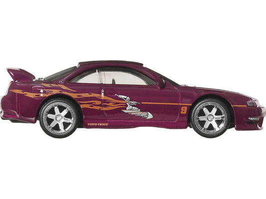 Nissan 240SX (S14) RHD (Right Hand Drive) Maroon with Graphics "The Fast and the Furious" (2001) Movie "Fast & Furious" Series Diecast Model Car by Hot Wheels LuxuryLifeWay Online Store