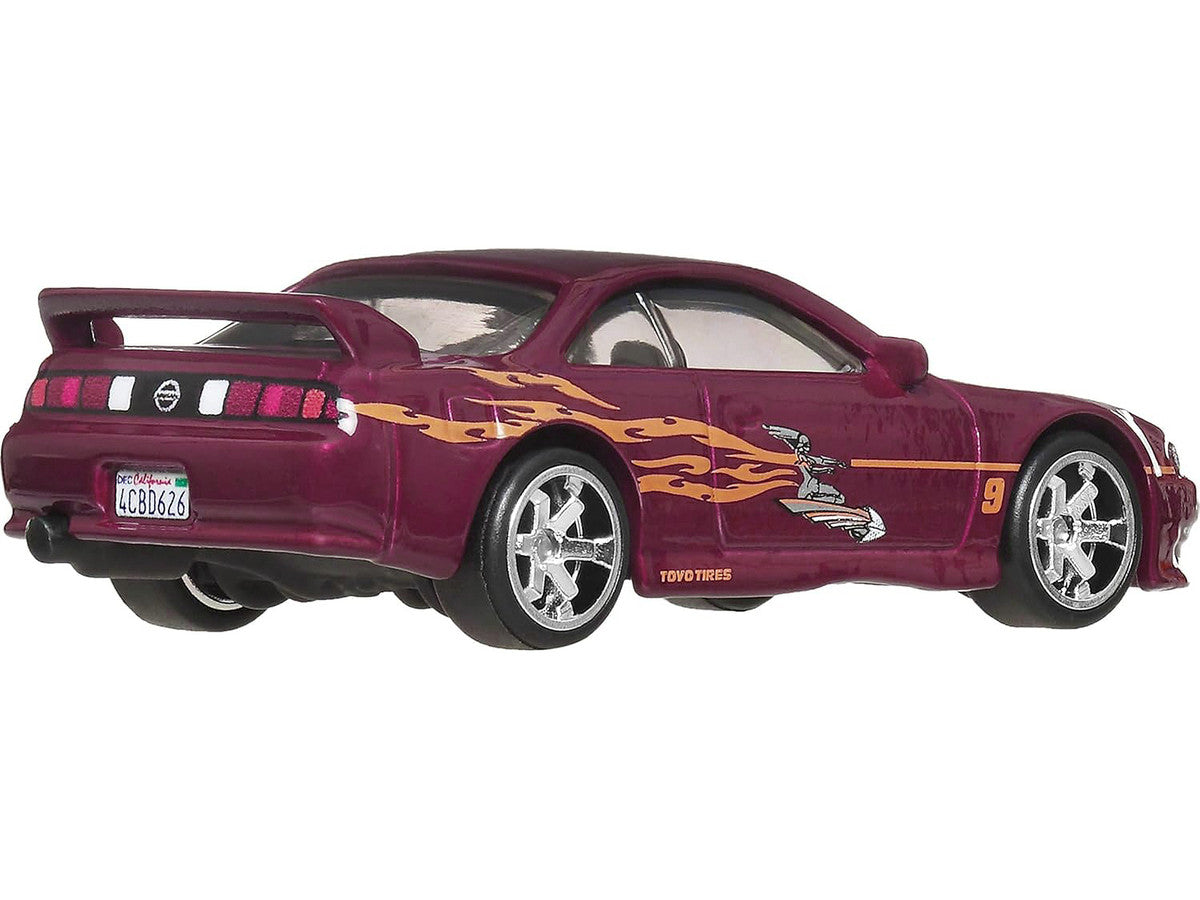 Nissan 240SX (S14) RHD (Right Hand Drive) Maroon with Graphics "The Fast and the Furious" (2001) Movie "Fast & Furious" Series Diecast Model Car by Hot Wheels LuxuryLifeWay Online Store