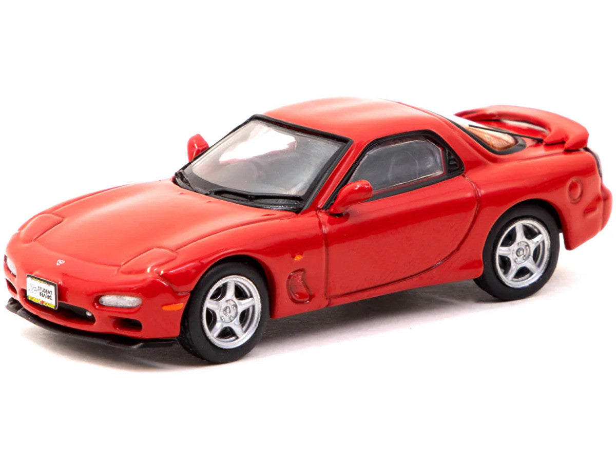 Mazda RX-7 FD3S RHD (Right Hand Drive) Red "Student Driver" "J Collection" Series 1/64 Diecast Model by Tarmac Works LuxuryLifeWay Online Store
