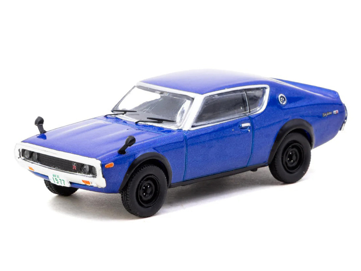 Nissan Skyline 2000GT-R KPGC110 RHD (Right Hand Drive) Blue Metallic "J Collection" Series 1/64 Diecast Model by Tarmac Works LuxuryLifeWay Online Store