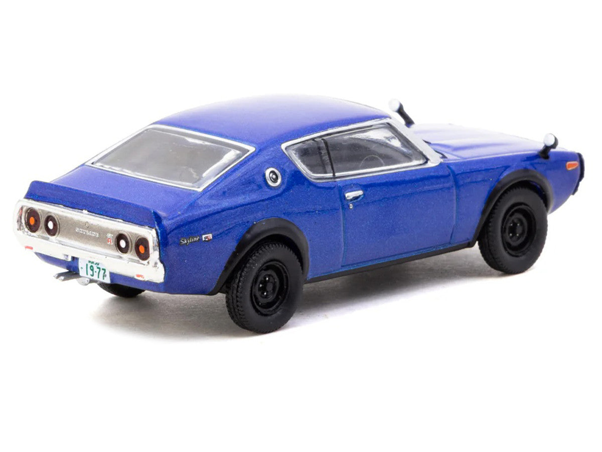 Nissan Skyline 2000GT-R KPGC110 RHD (Right Hand Drive) Blue Metallic "J Collection" Series 1/64 Diecast Model by Tarmac Works LuxuryLifeWay Online Store