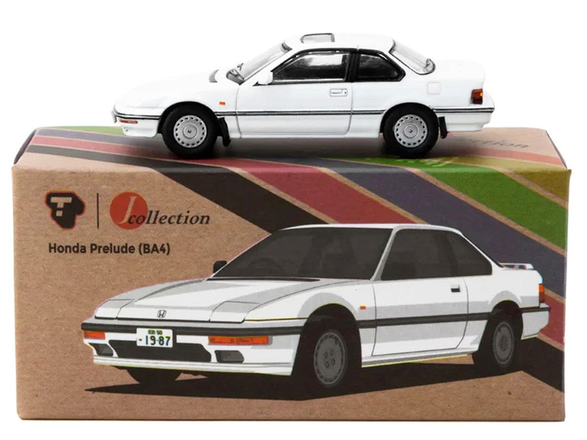 Honda Prelude (BA4) RHD (Right Hand Drive) White "J Collection" Series 1/64 Diecast Model by Tarmac Works LuxuryLifeWay Online Store