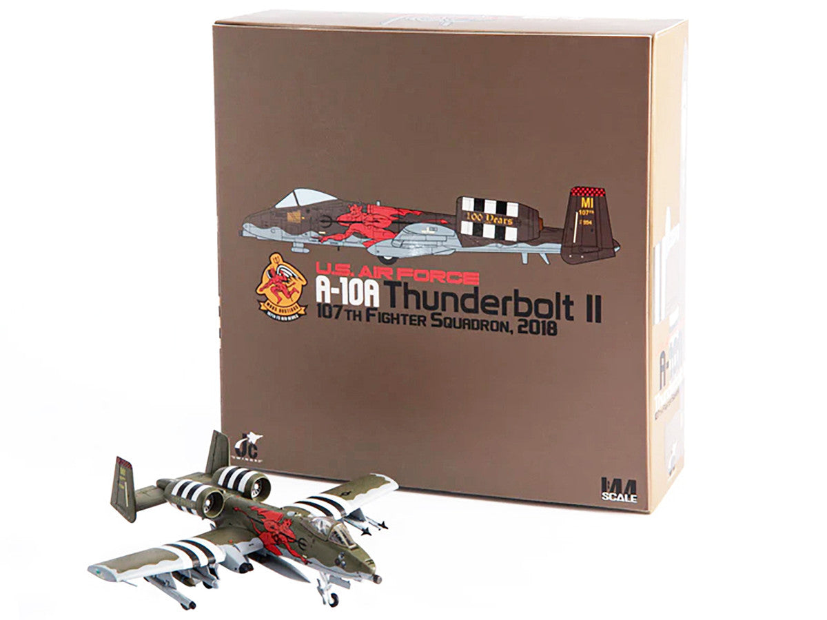 Fairchild Republic A-10A Thunderbolt II Aircraft "US Air Force 107th Fighter Squadron 100th Anniversary Edition" (2018) 1/144 Diecast Model by JC Wings LuxuryLifeWay Online Store