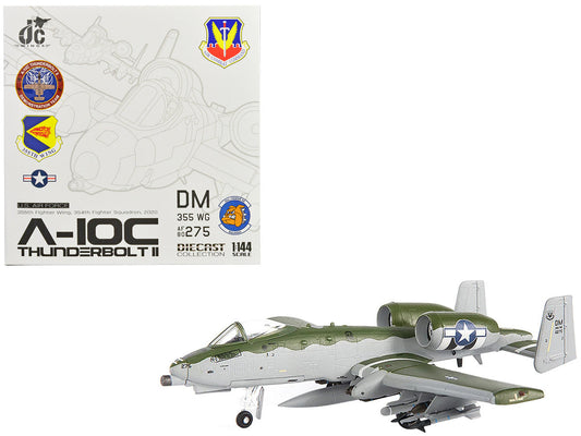 Fairchild Republic A-10C Thunderbolt II Attack Aircraft "355th Fighter Wing 354th Fighter Squadron Bulldogs" (2020) United States Air Force 1/144 Diecast Model by JC Wings LuxuryLifeWay Online Store