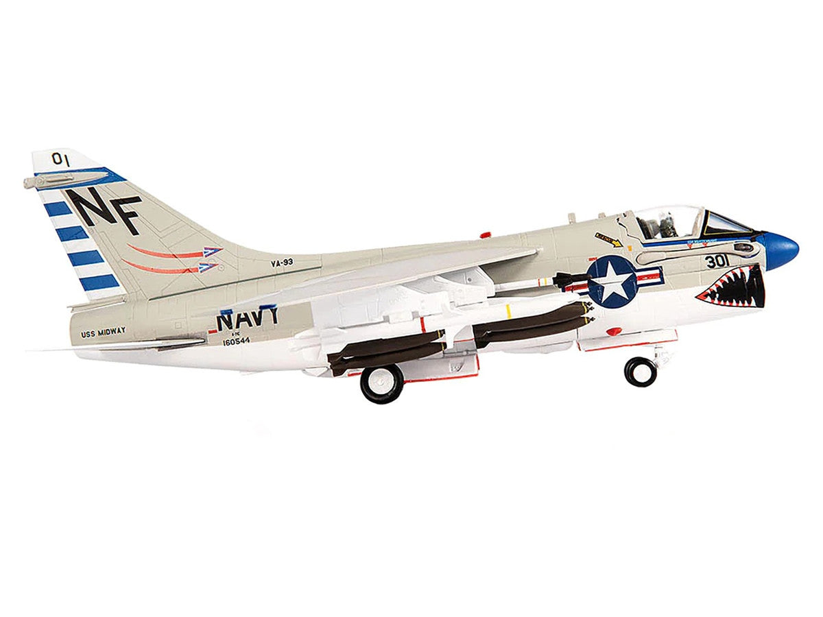 Vought A-7E Corsair II Attack Aircraft "VA-93 Blue Blazers USS Midway" (1979) United States Navy 1/72 Diecast Model by JC Wings LuxuryLifeWay Online Store