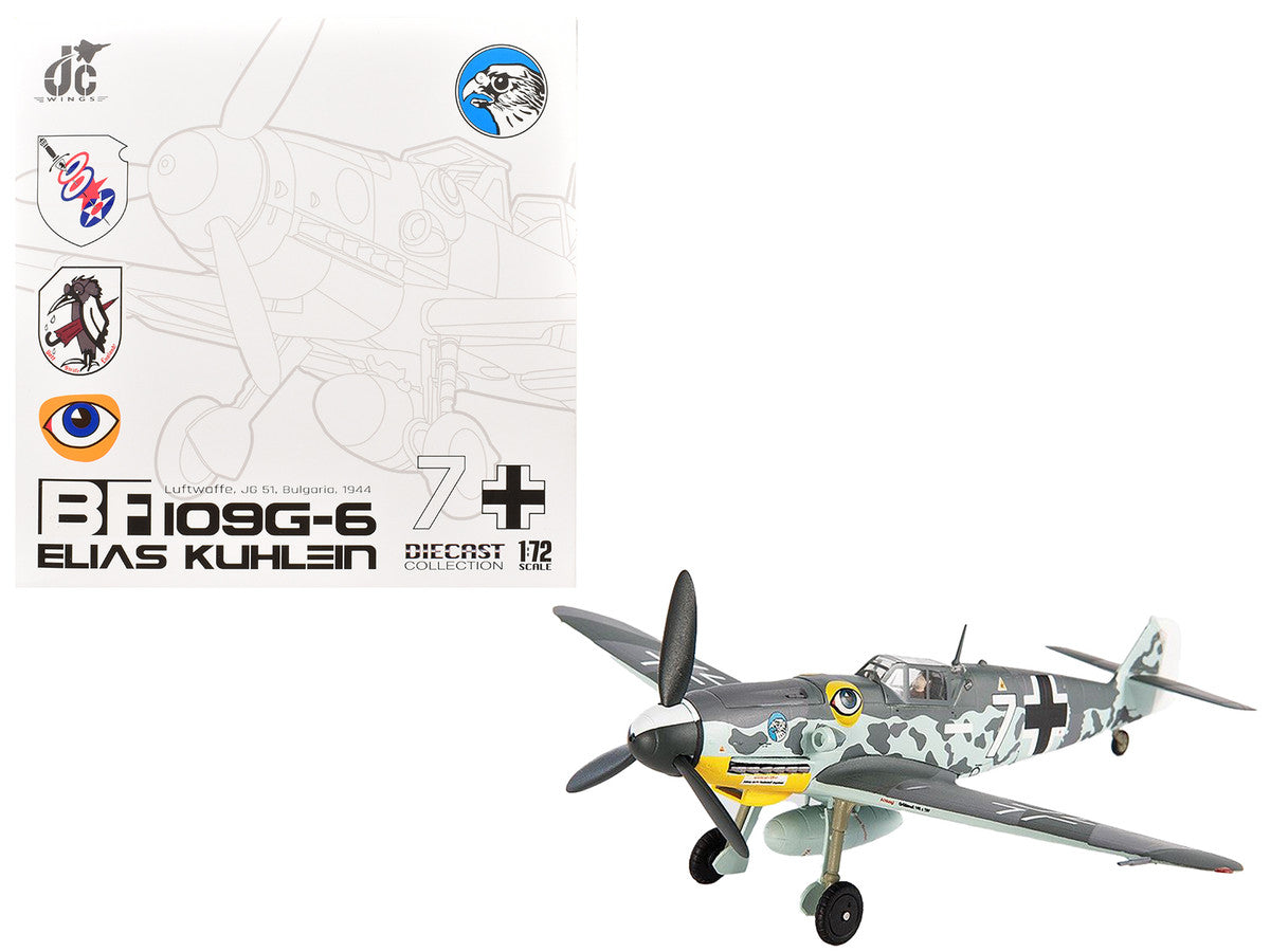 Messerschmitt BF 109G-6 Fighter Aircraft "JG 51 Bulgaria" (1944) German Luftwaffe 1/72 Die Cast Model by JC Wings LuxuryLifeWay Online Store
