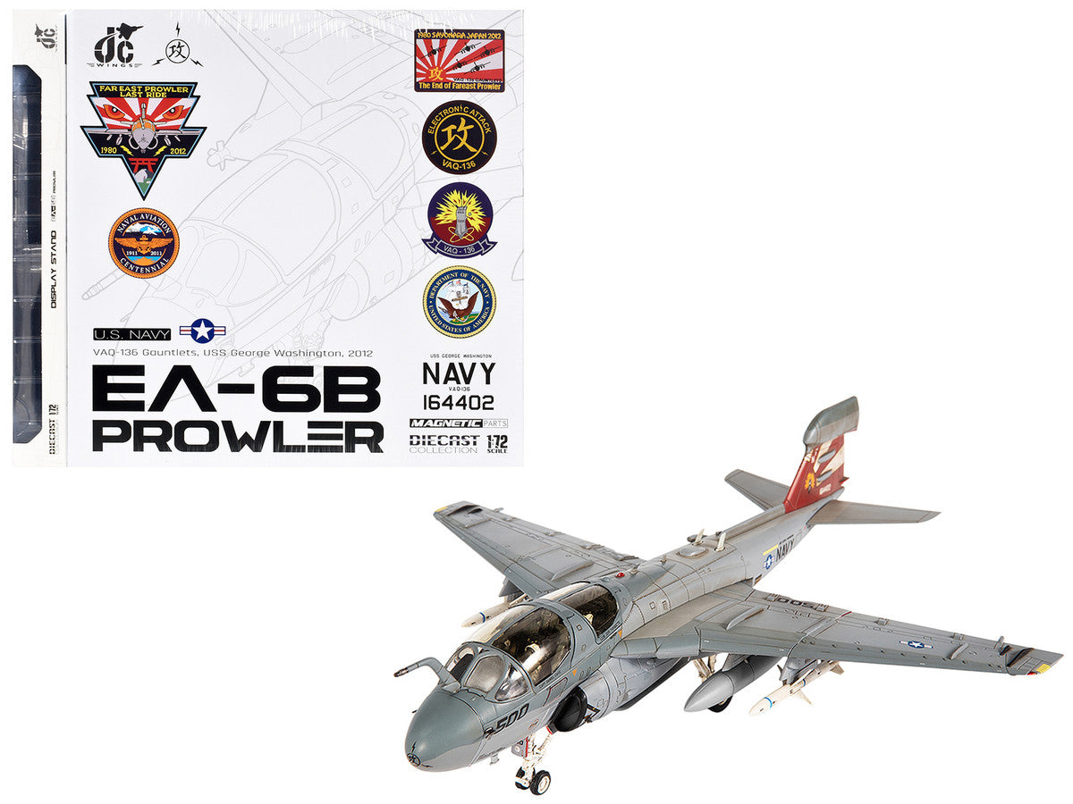 Grumman EA-6B Prowler Attack Aircraft "VAQ-136 Gauntlets USS George Washington" (2012) United States Navy 1/72 Diecast Model by JC Wings LuxuryLifeWay Online Store