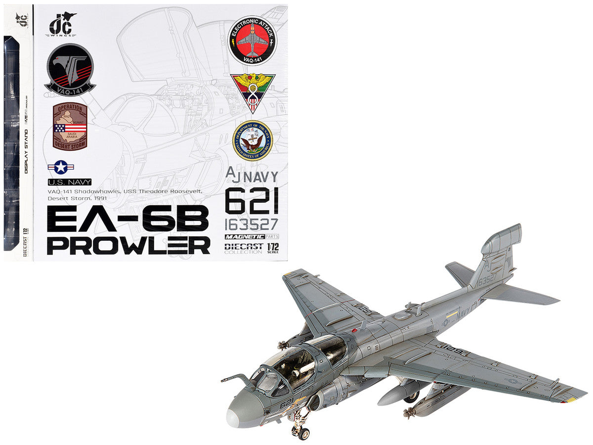 Grumman EA-6B Prowler Attack Aircraft "VAQ-141 Shadowhawks Desert Storm" (1991) United States Navy 1/72 Diecast Model by JC Wings LuxuryLifeWay Online Store