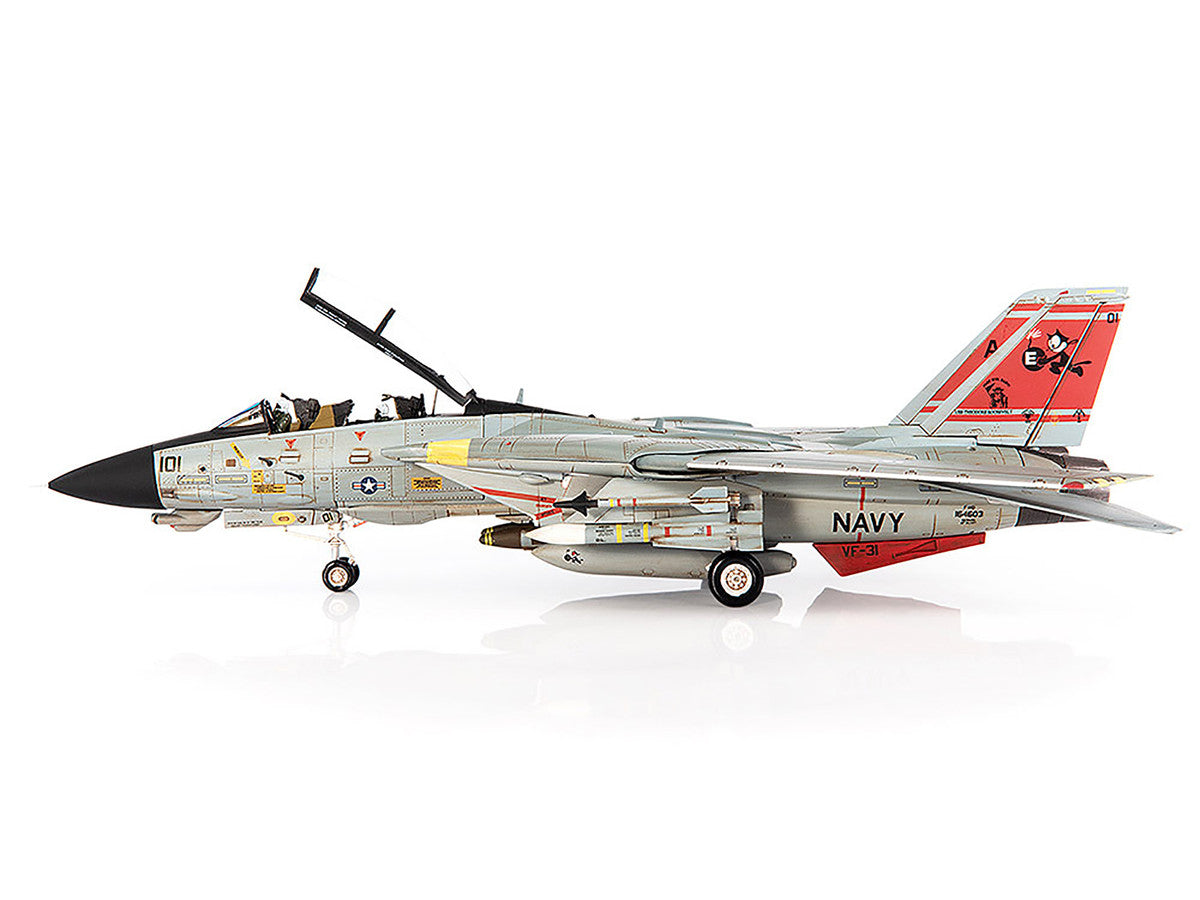 Grumman F-14D Tomcat Fighter Aircraft "VF-31 Tomcatters USS Theodore Roosevelt The Last Flight" (2006) United States Navy 1/72 Diecast Model by JC Wings LuxuryLifeWay Online Store