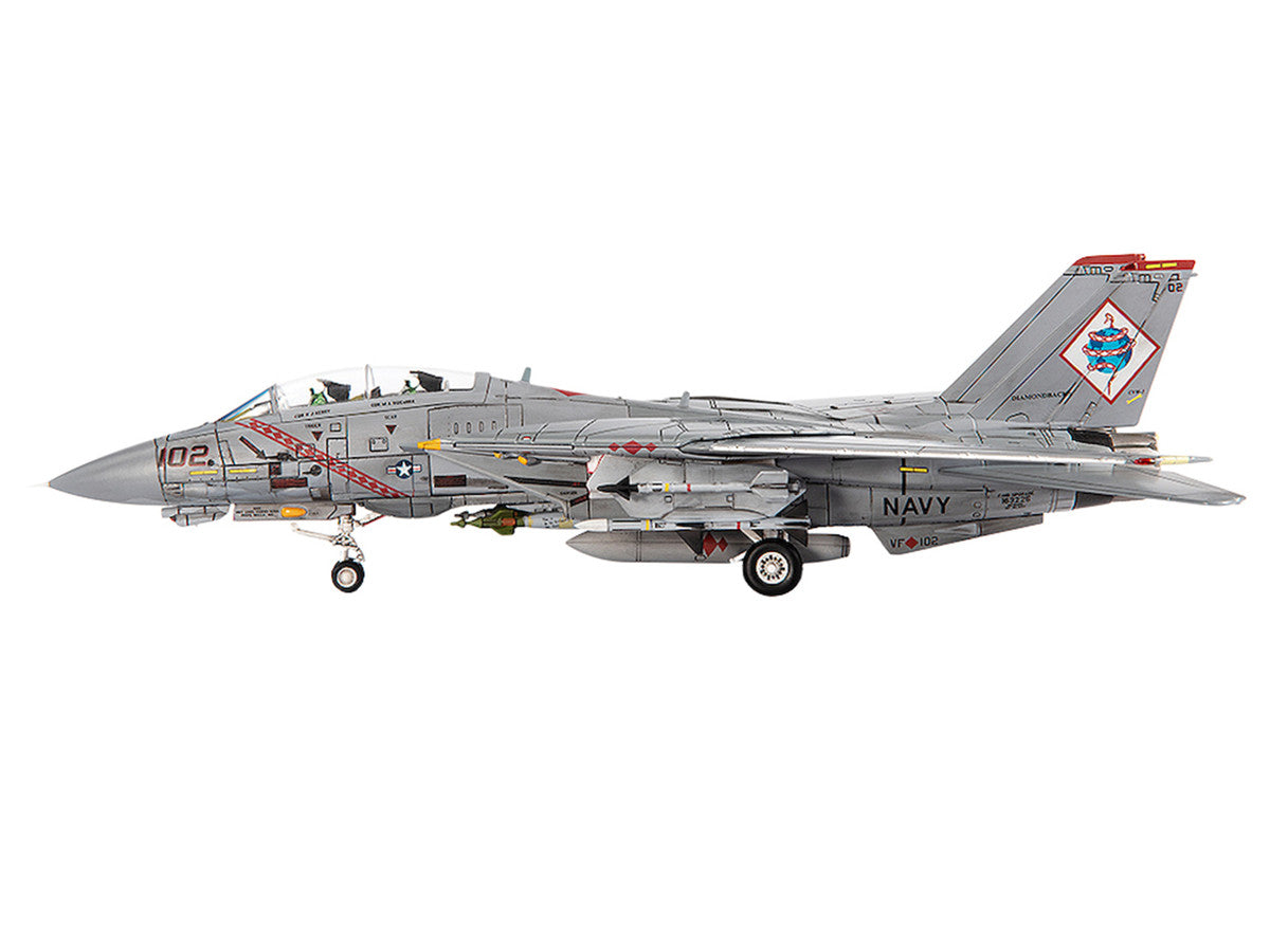 Grumman F-14B Tomcat Fighter Aircraft "VF-102 Diamondbacks Operation Enduring Freedom" (2001) United States Navy 1/72 Diecast Model by JC Wings LuxuryLifeWay Online Store