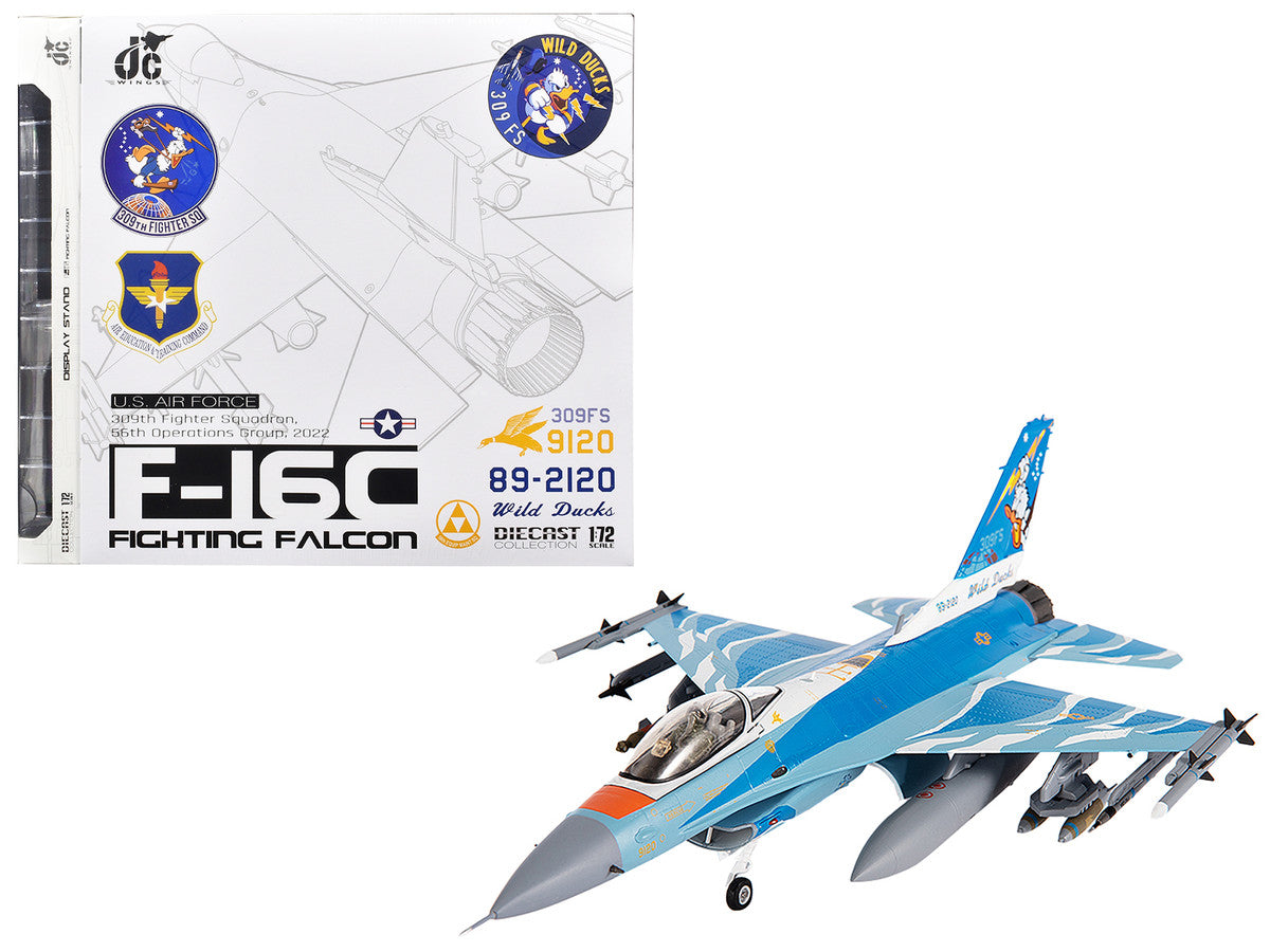 Lockheed F-16C Fighting Falcon Fighter Aircraft "309th Fighter Squadron 56th Operations Group Wild Ducks" (2022) United States Air Force 1/72 Diecast Model by JC Wings LuxuryLifeWay Online Store