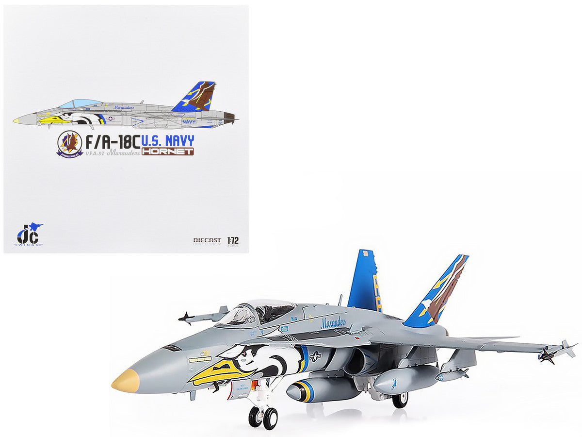 F/A-18C U.S. Navy Hornet Fighter Aircraft "VFA-82 Marauders" Limited Edition to 600 pieces Worldwide 1/72 Diecast Model by JC Wings LuxuryLifeWay Online Store