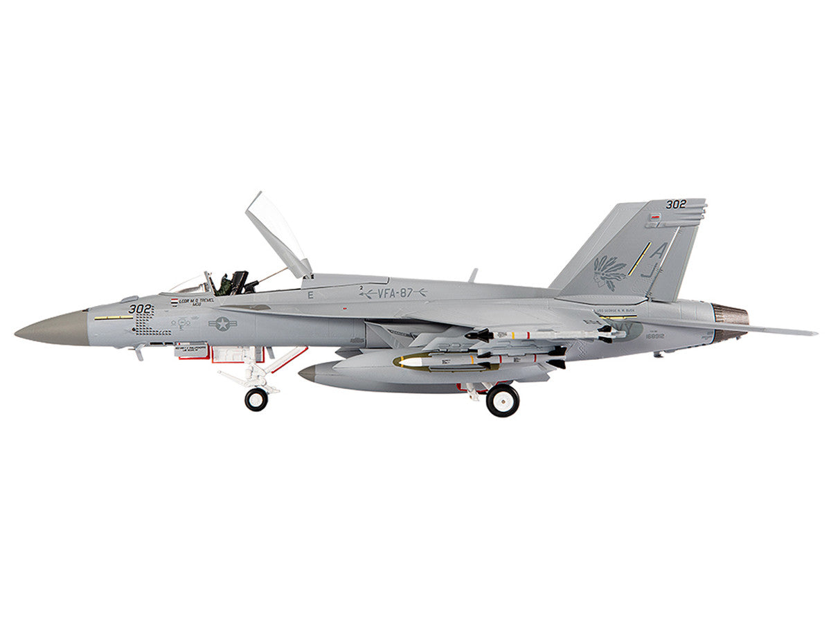 Boeing F/A-18E Super Hornet Aircraft "VFA-87 Golden Warriors USS George H. W. Bush" (2017) United States Navy 1/72 Diecast Model by JC Wings LuxuryLifeWay Online Store