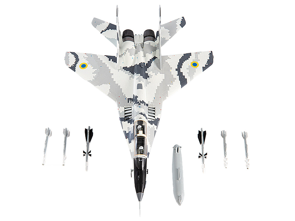 Mikoyan MiG-29UB Fulcrum-B Fighter Aircraft "Vasylkiv Air Base Ukraine" (2021) Ukrainian Air Force 1/72 Diecast Model by JC Wings LuxuryLifeWay Online Store