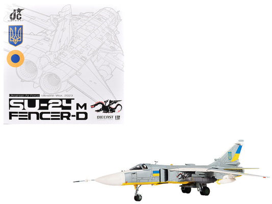 Sukhoi Su-24M Fencer-D Bomber Aircraft "Ukraine War" (2023) Ukrainian Air Force 1/72 Diecast Model by JC Wings LuxuryLifeWay Online Store