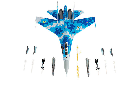 Sukhoi Su-27UB Flanker Aircraft "831st Tactical Aviation Brigade" (2017) Ukrainian Air Forces 1/72 Diecast Model by JC Wings LuxuryLifeWay Online Store