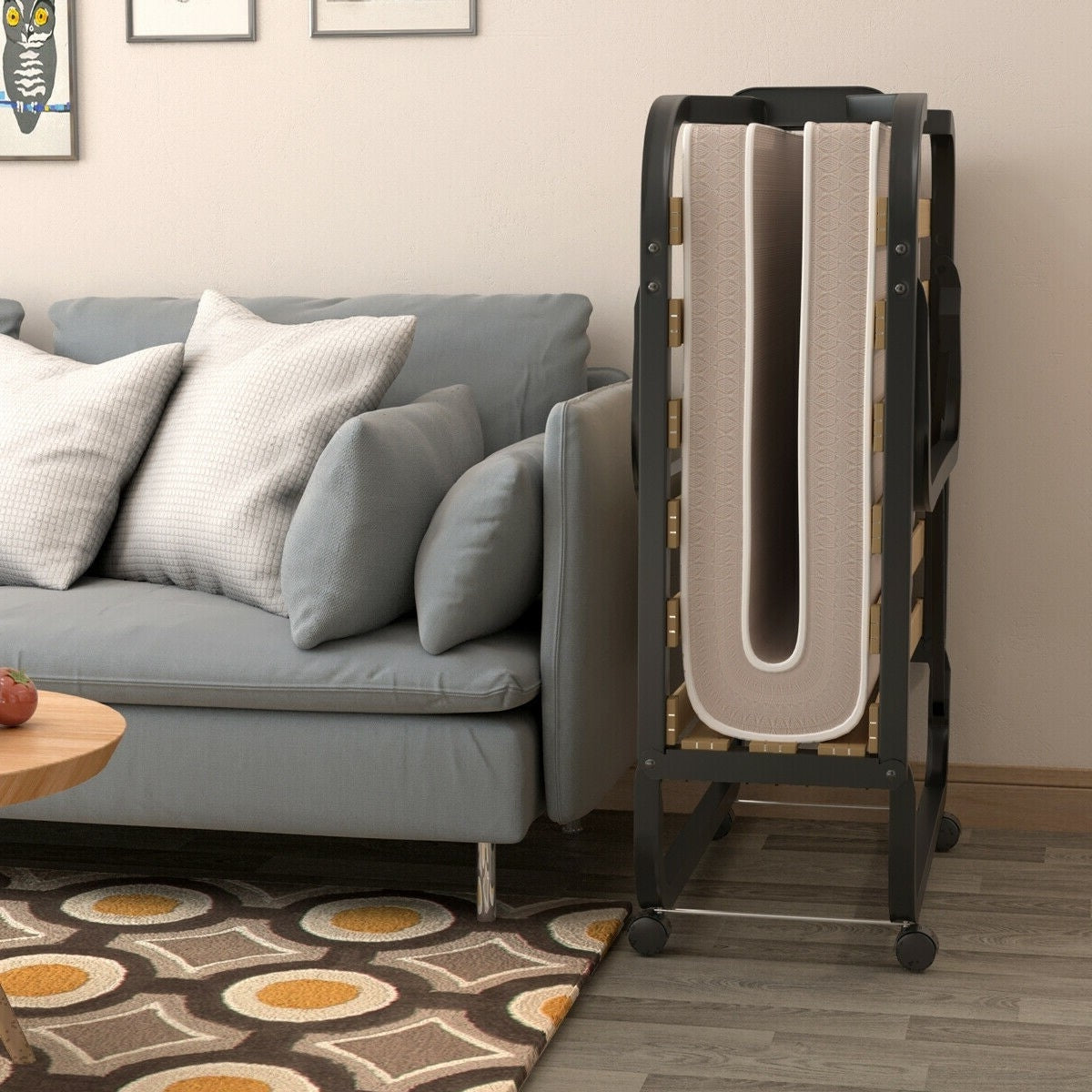 Rollaway Bed with Casters Wheels and Folding Memory Foam Mattress LuxuryLifeWay Online Store