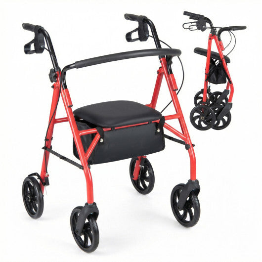 Rollator Walker with Seat and Height Adjustable Handles-Purple LuxuryLifeWay Online Store