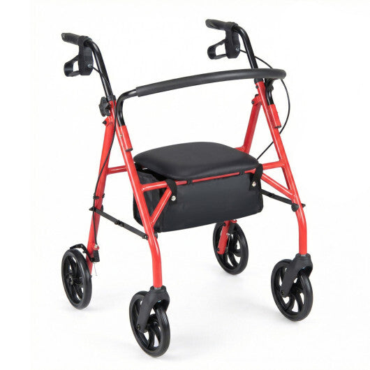 Rollator Walker with Seat and Height Adjustable Handles-Purple LuxuryLifeWay Online Store