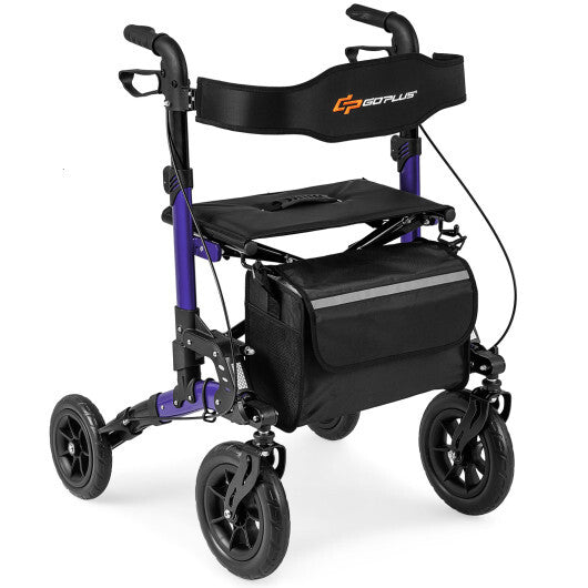 Rollator Walker for Seniors Folding Rolling Walker with Seat-Purple LuxuryLifeWay Online Store