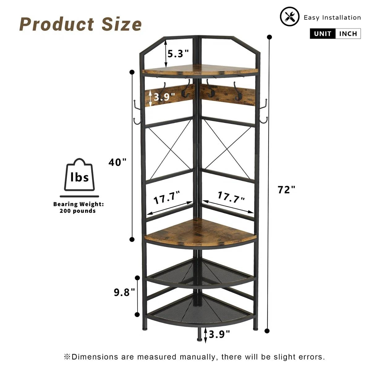 Industrial Metal/Wood Corner Hall Tree Shoe Storage Bench Coat Rack LuxuryLifeWay Online Store