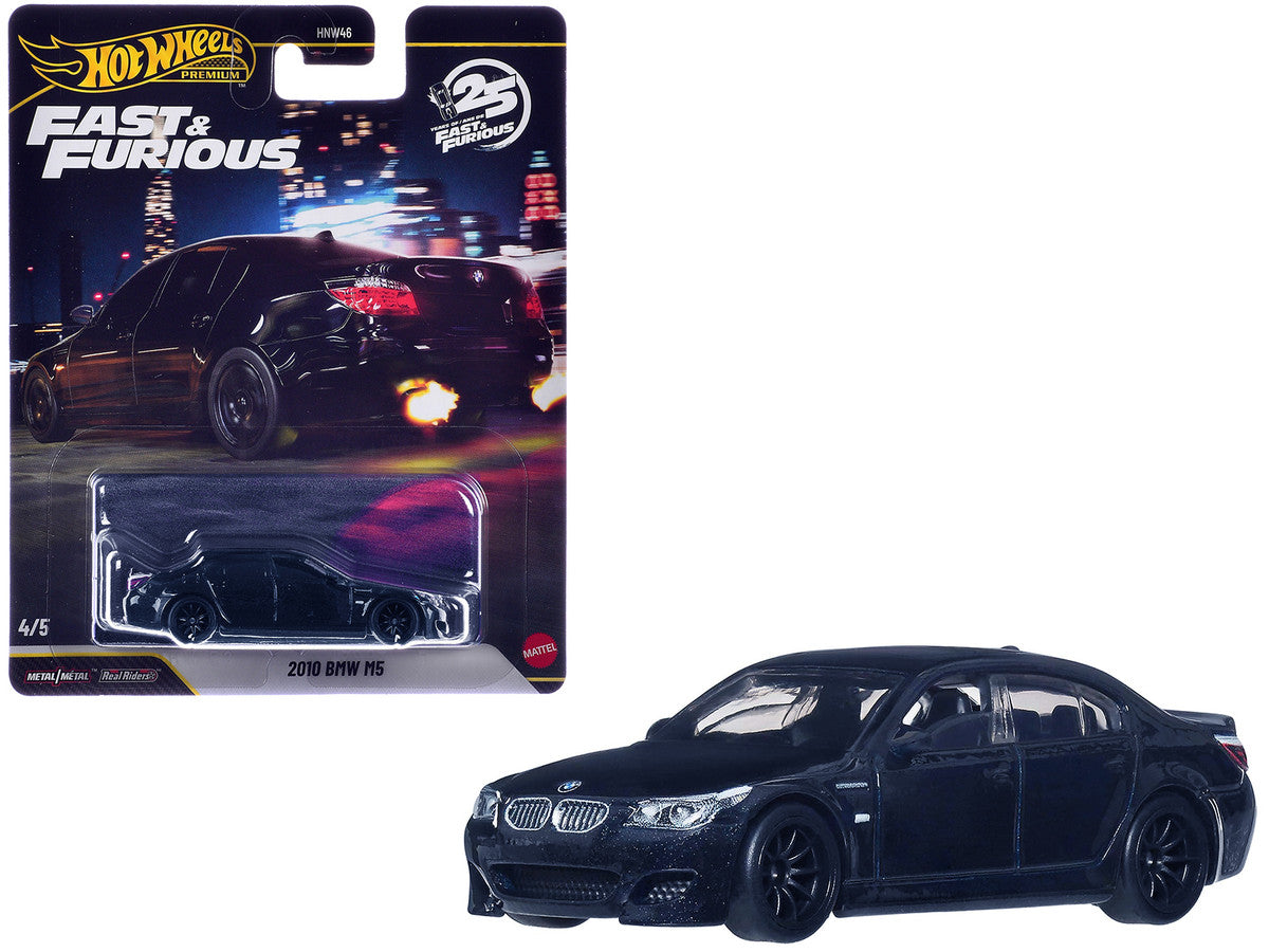 2010 BMW M5 Dark Blue Metallic "Fast & Furious 6" (2013) Movie "Fast & Furious" Series Diecast Model Car by Hot Wheels LuxuryLifeWay Online Store