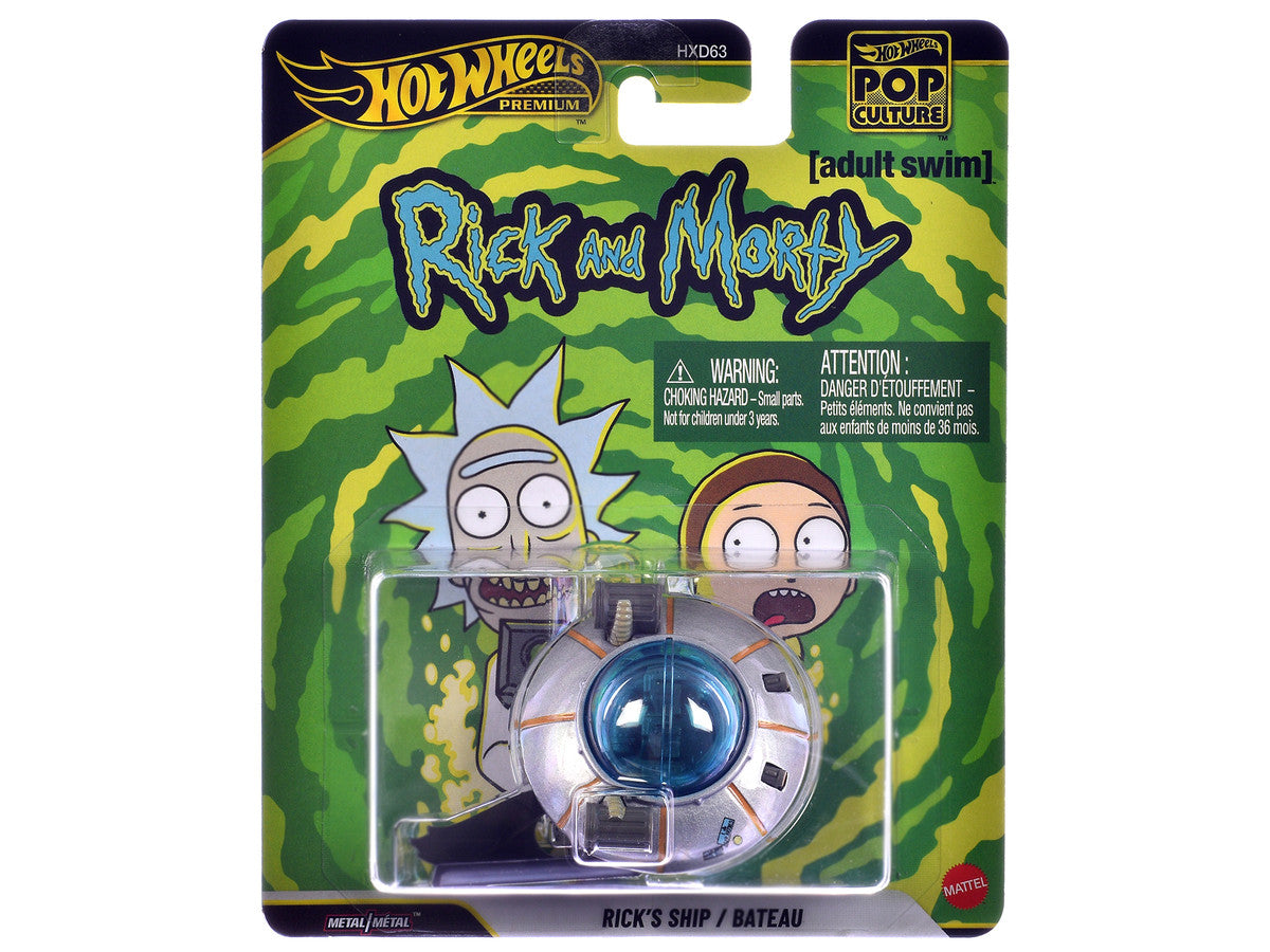 Rick's Ship Silver "Rick and Morty" (2013-Current) TV Series "Pop Culture" Series Diecast Model Car by Hot Wheels LuxuryLifeWay Online Store