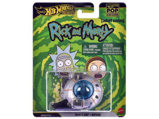 Rick's Ship Silver "Rick and Morty" (2013-Current) TV Series "Pop Culture" Series Diecast Model Car by Hot Wheels LuxuryLifeWay Online Store