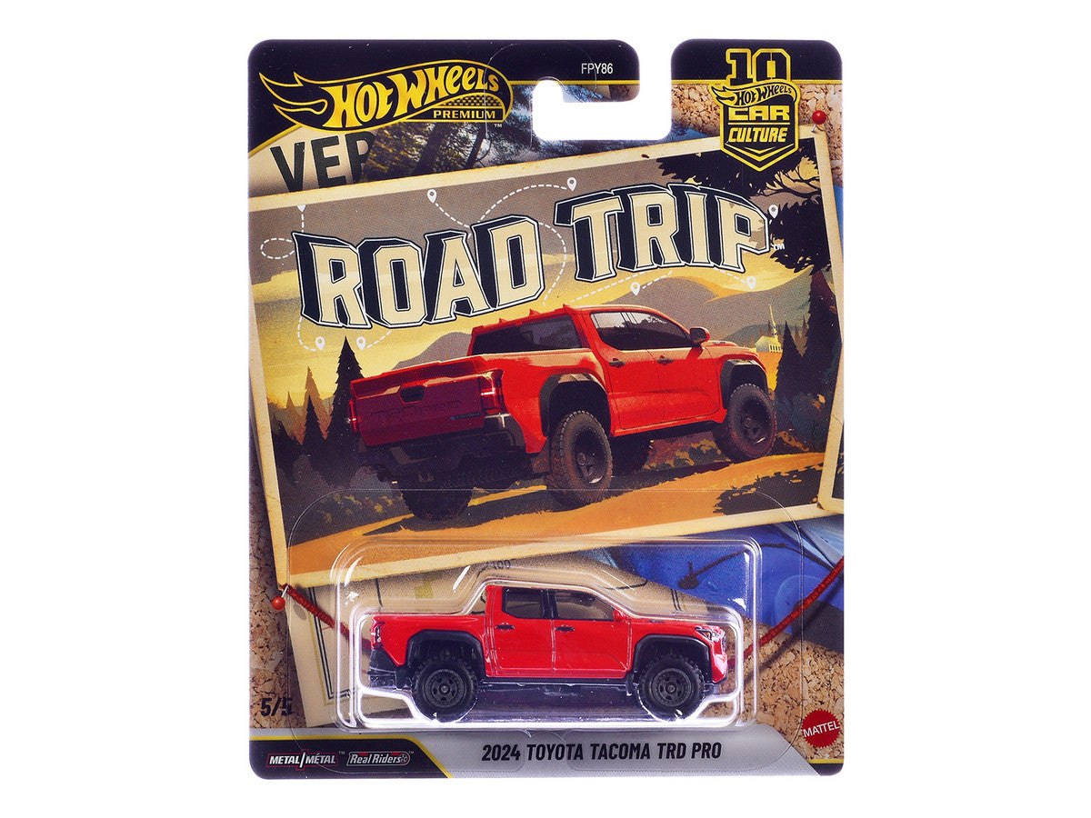 2024 Toyota Tacoma TRD PRO Pickup Truck Red "Road Trip" Series Diecast Model Car by Hot Wheels LuxuryLifeWay Online Store