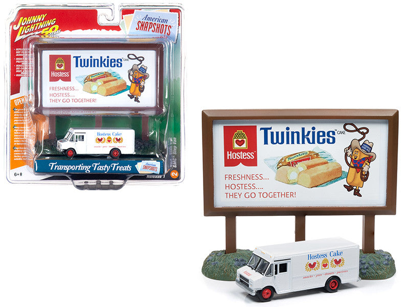 GMC Step Van White with "Hostess" Country Billboard "Johnny Lightning 50th Anniversary" 1/64 Diecast Model by Johnny Lightning LuxuryLifeWay Online Store