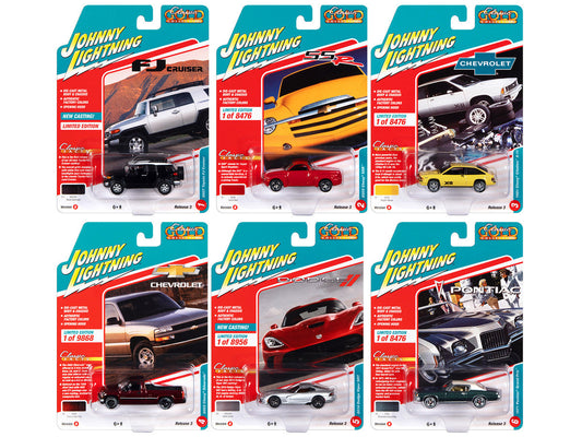 "Classic Gold Collection" 2022 Set B of 6 Cars Release 3 1/64 Diecast Model Cars by Johnny Lightning LuxuryLifeWay Online Store